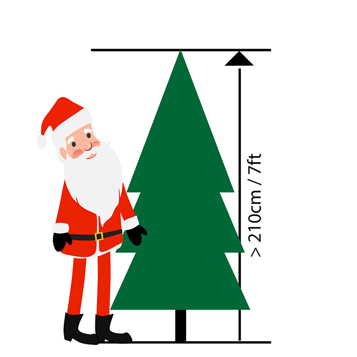 large (> 7ft / 210cm)