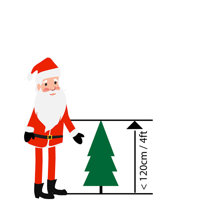 small (< 4ft / 120cm)