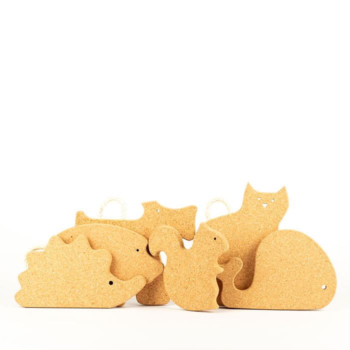 Animal cork coasters