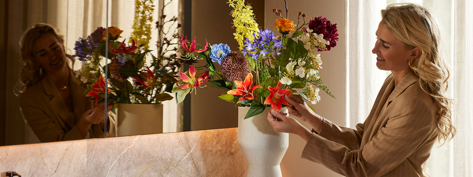 Artificial summer bouquets that look real