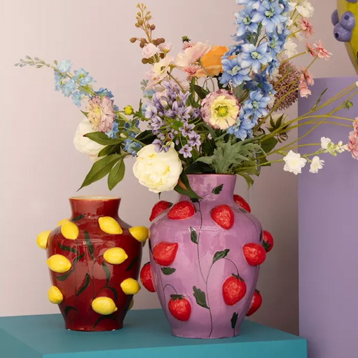 Coloured vases