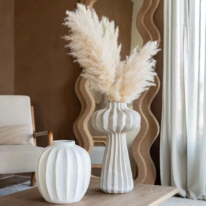 Beige vases