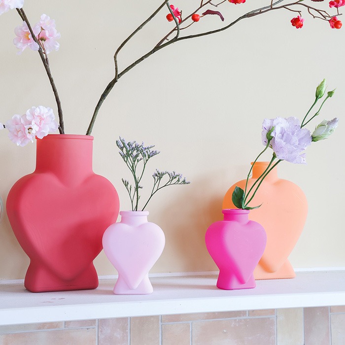 Pink vases