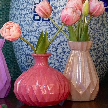 Magenta vases